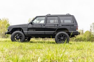 Jeep Cherokee Suspension Lift Kit - Front + Rear - Rough Country - 3 Inch Lift Kit | RR Springs | N3 Series Shocks - '84-'01